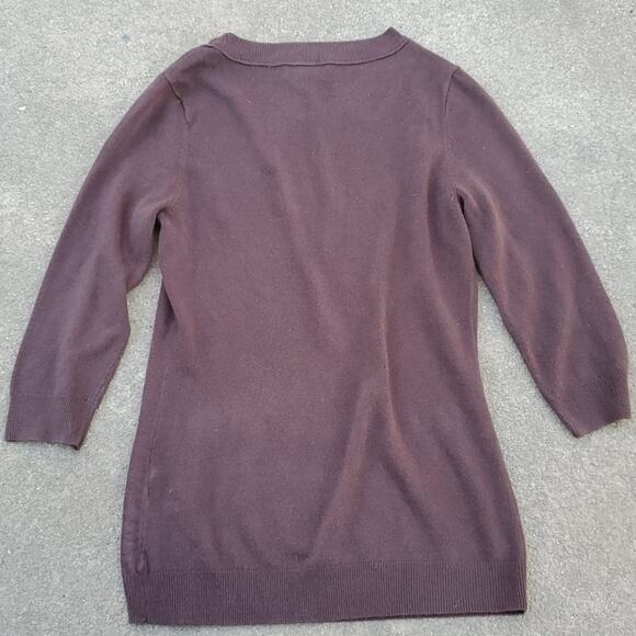 SALE New York & Company soft crew neck sweater brown small - Picture 2 of 2